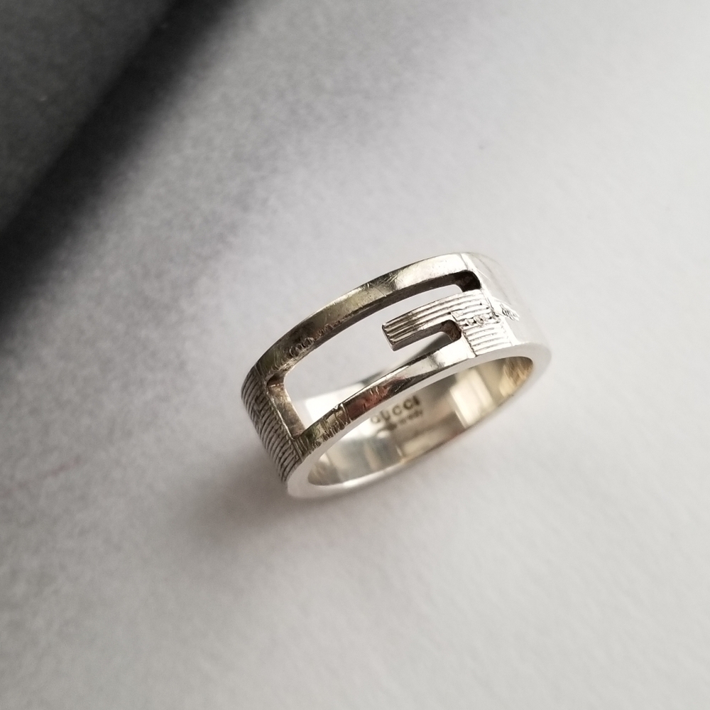 GUCCI Beautiful Vintage Sterling Silver Ring AG 925 - Picture 3 of 16